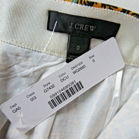 NWT J.Crew x Drake's A-line in Dark Curry Ratti Elephant Print Skirt 0 $128 - Picture 4 of 4